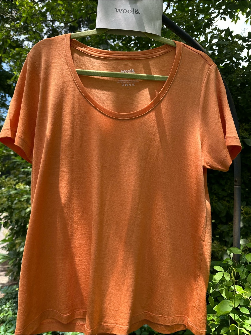 wool& Women's Scoop Neck Short Sleeve Tee — Orange